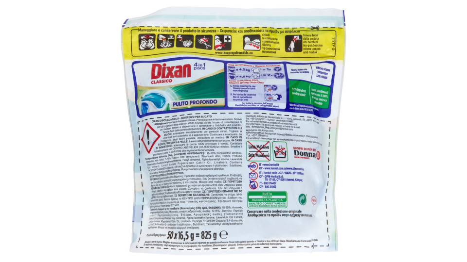Dixan Discs Classico 50pz (825g)