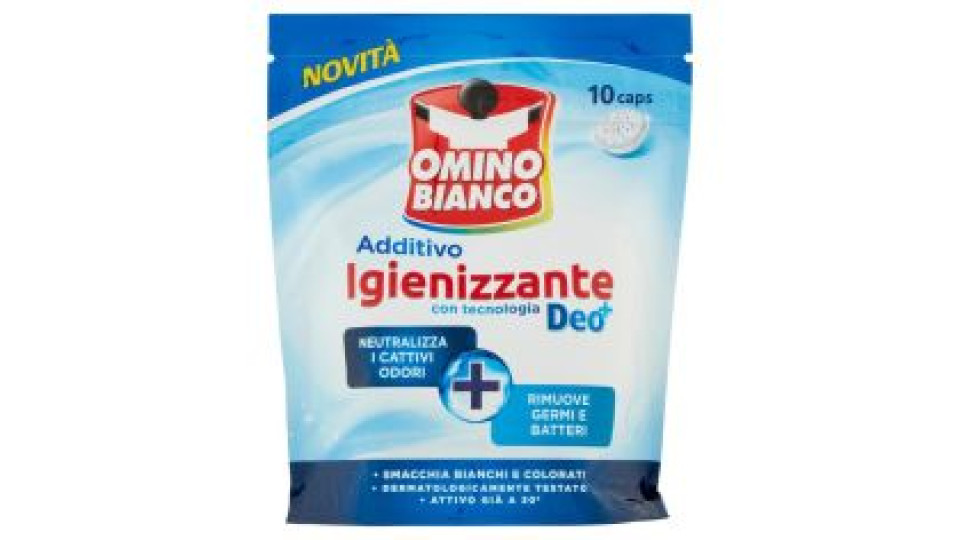 Omino Bianco, Idrocaps Igienizzante Deo+, Rimuove I Germi Ed Elimina I Cattivi Odori, Caps, 10pz