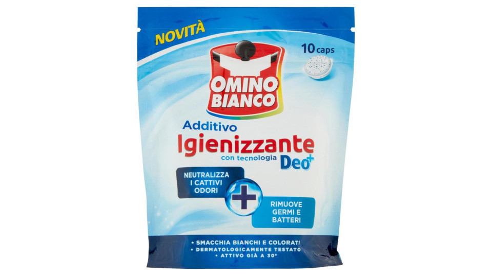 Omino Bianco, Idrocaps Igienizzante Deo+, Rimuove I Germi Ed Elimina I Cattivi Odori, Caps, 10pz