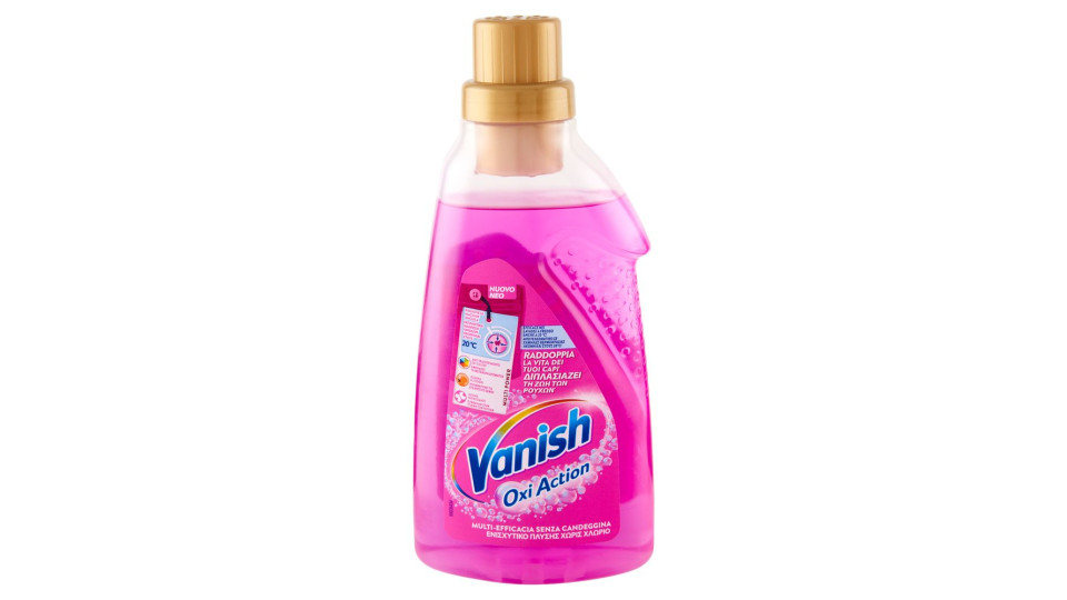 Vanish Oxi Action Multipower Gel Rosa Smacchiatore Bucato 750 Ml
