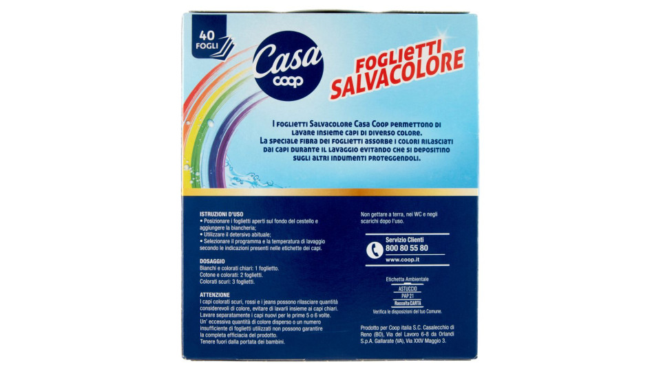 Foglietti Salvacolore 40 Pz