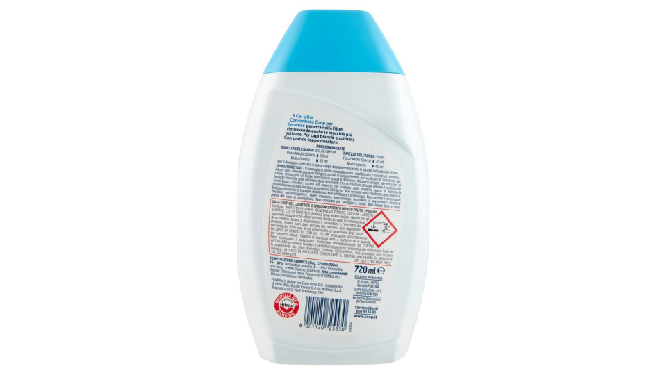Gel Lavatrice Ultra Concentrato Fresco Pulito 720 Ml