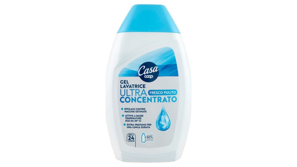 Gel Lavatrice Ultra Concentrato Fresco Pulito 720 Ml