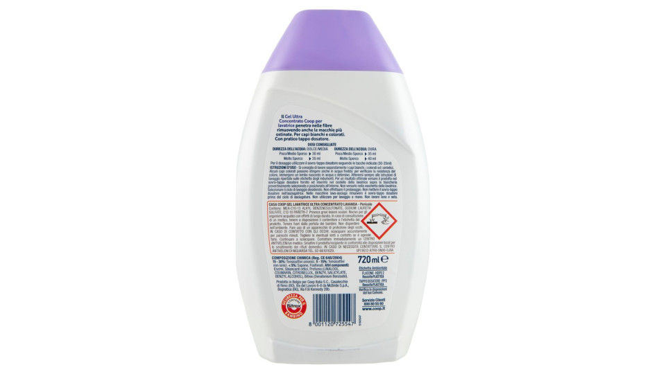 Gel Lavatrice Ultra Concentrato Lavanda 720 Ml