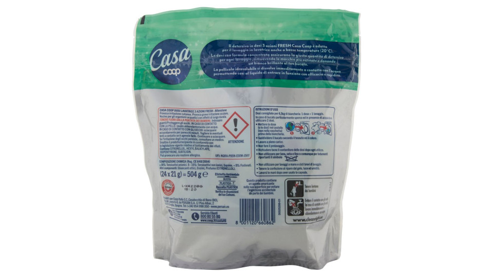 Dosi Lavatrice 3 Azioni Fresh 24 X 21 G