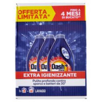 Dash Power Detersivo Liquido Lavatrice, Azione Extra-igienizzante, 3x20 Lavaggi=60 Lavaggi 3x900ml