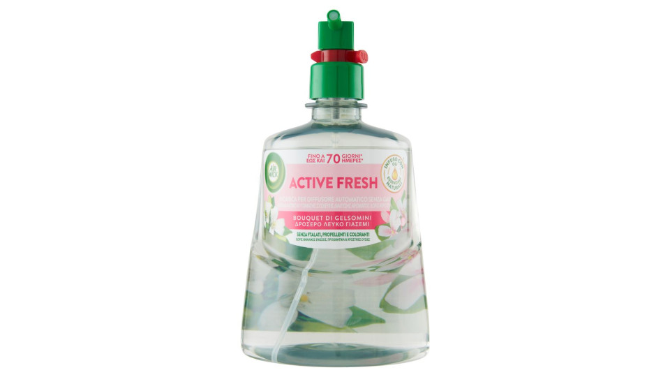 Air Wick Active Fresh Ricarica Per Diffusore Automatico Gelsomino Profumatore Per Ambiente 228 Ml