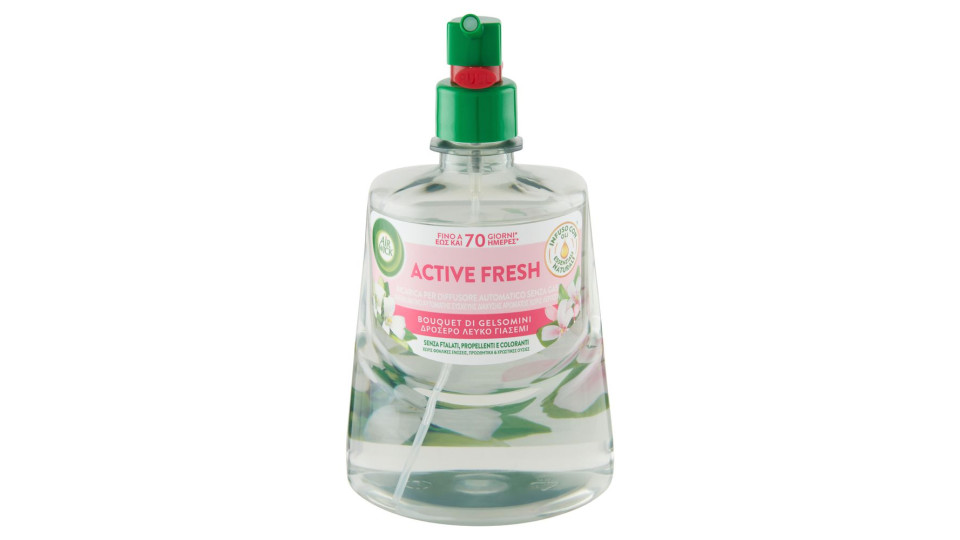 Air Wick Active Fresh Ricarica Per Diffusore Automatico Gelsomino Profumatore Per Ambiente 228 Ml