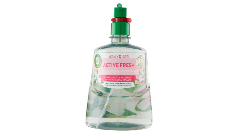 Air Wick Active Fresh Ricarica Per Diffusore Automatico Gelsomino Profumatore Per Ambiente 228 Ml