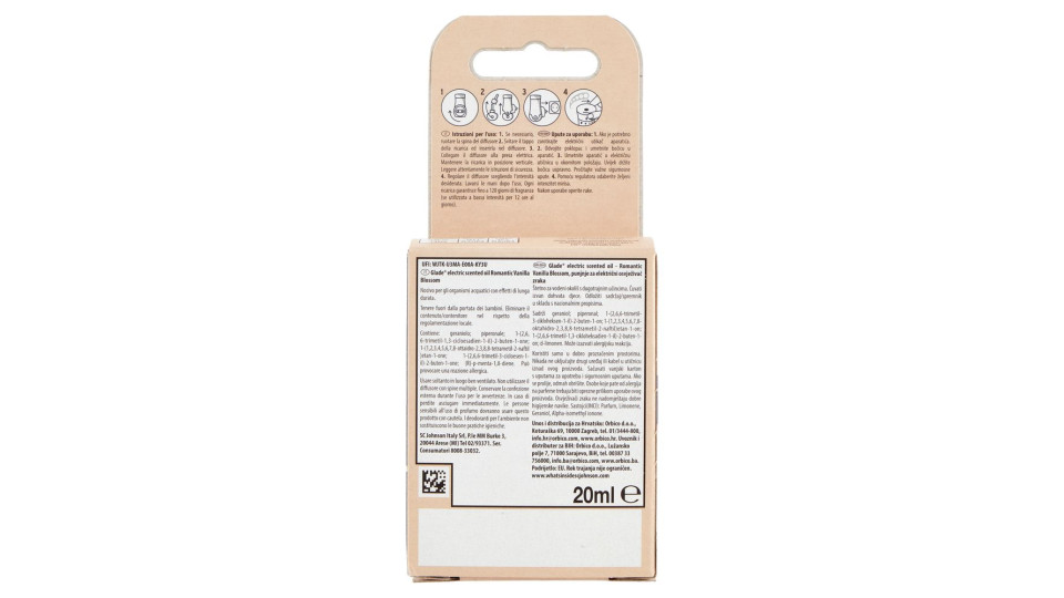Glade® Liquido Elettrico Ricarica, Profumatore Per Ambienti, Fragranza Vanilla 20ml