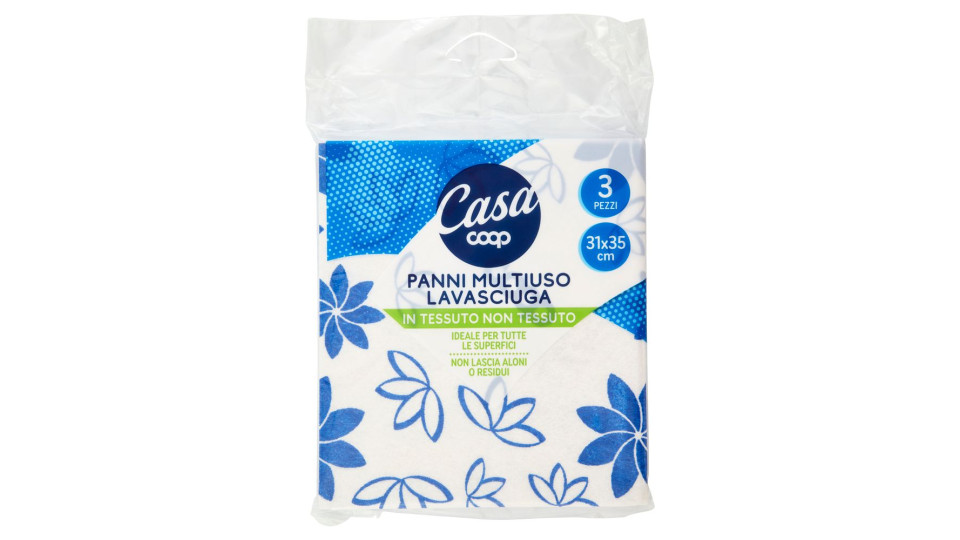 Panni Multiuso Lavasciuga In Tessuto Non Tessuto 31x35 Cm 3 Pz