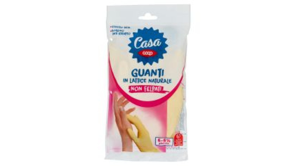 Guanti In Lattice Naturale Non Felpati 6-6½ Piccola
