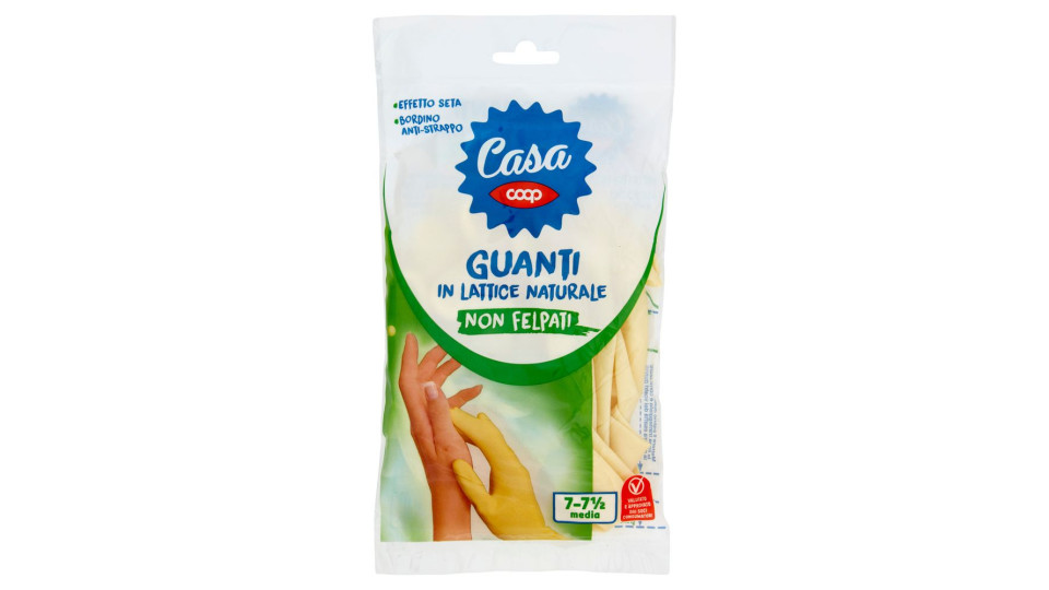 Guanti In Lattice Naturale Non Felpati 7-7½ Media