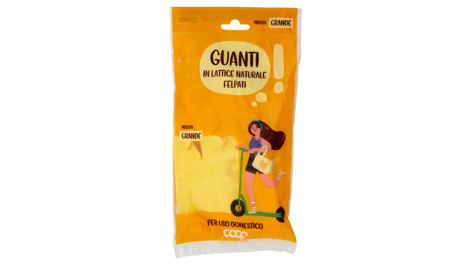 Guanti In Lattice Naturale Non Felpati 8-8½ Grande
