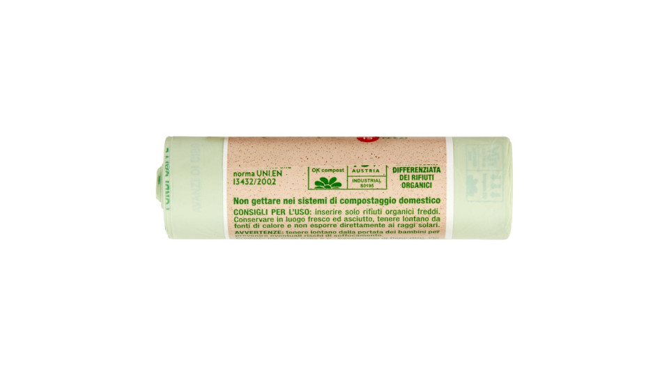 Sacchi Per Rifiuti Organici Compostabili* Normali 35x42cm 6,5 Litri 15 Pz