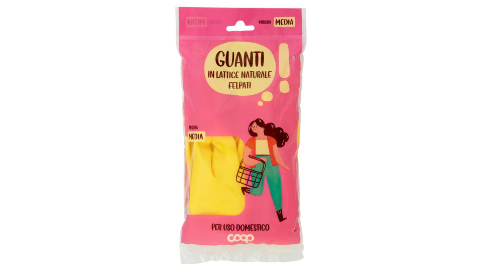 Guanti In Lattice Naturale Felpati 7-7½ Media