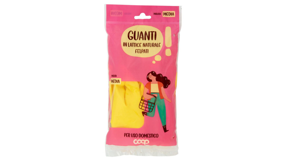 Guanti In Lattice Naturale Felpati 7-7½ Media