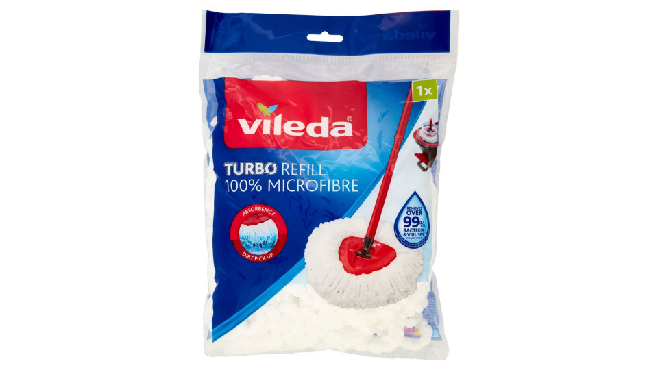 Vileda Turbo Refill 100% Microfibre 1 Pz