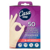 Guanti In Lattice Naturale Monouso 6-6½ Piccola 50 Pz
