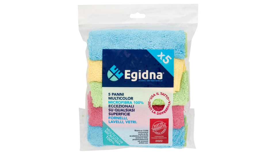 Egidna Panni Multicolor Microfibra 100% 5 Pz