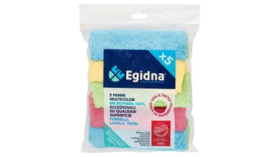 Egidna Panni Multicolor Microfibra 100% 5 Pz