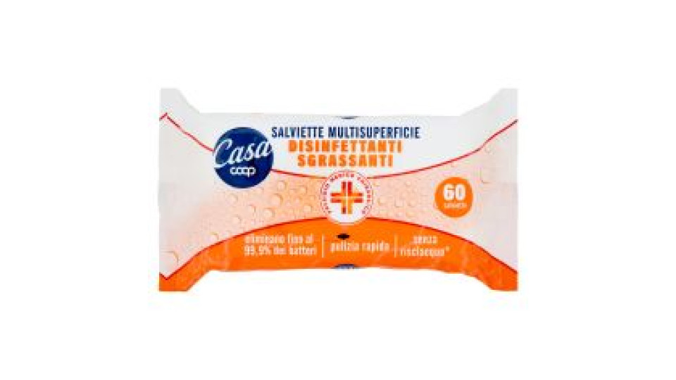Salviette Multisuperficie Disinfettanti Sgrassanti 60 Pz