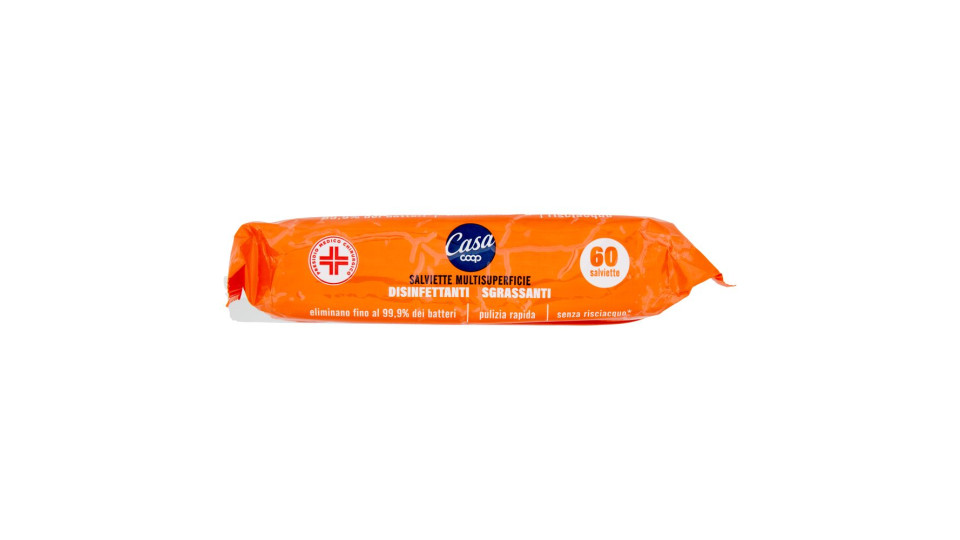 Salviette Multisuperficie Disinfettanti Sgrassanti 60 Pz