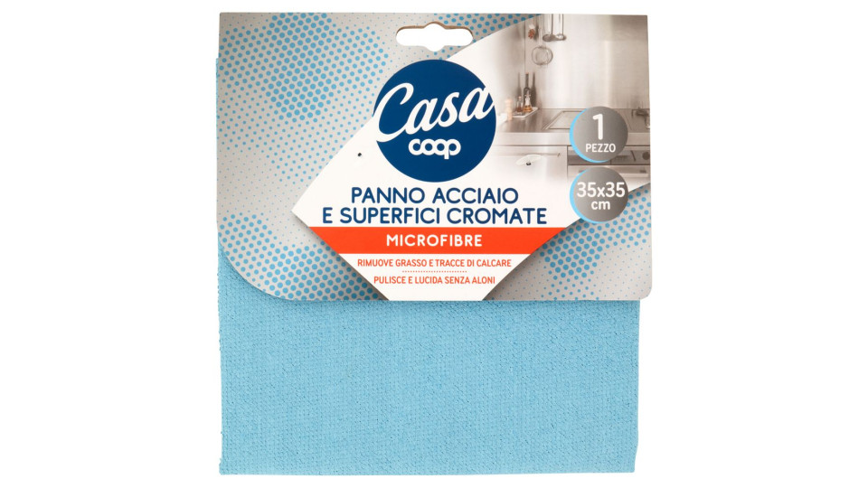 Panno Acciaio E Superfici Cromate Microfibre 35x35 Cm 1 Pz