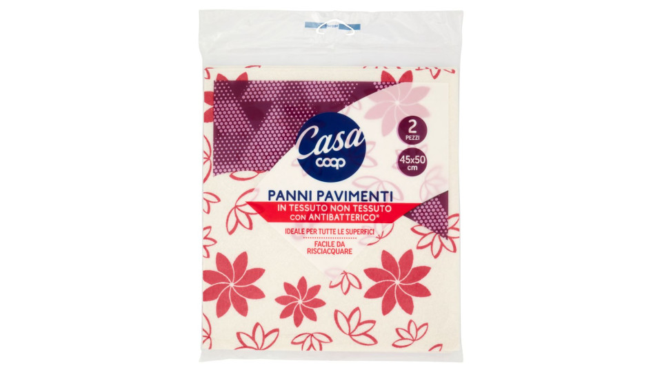 Panni Pavimenti In Tessuto Non Tessuto Con Antibatterico* 45x50 Cm 2 Pz