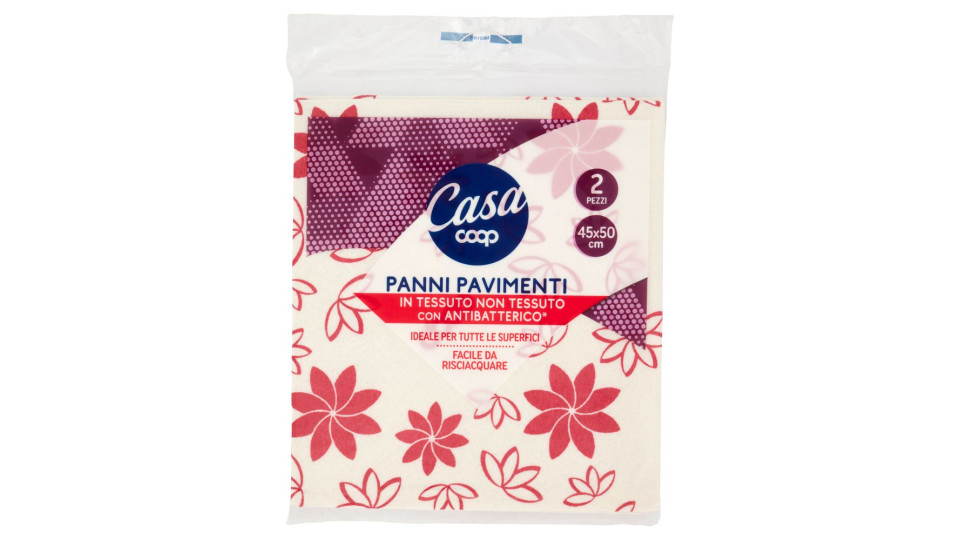 Panni Pavimenti In Tessuto Non Tessuto Con Antibatterico* 45x50 Cm 2 Pz