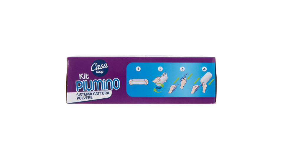 Kit Piumino Sistema Cattura Polvere 5 Piumini - 1 Manico