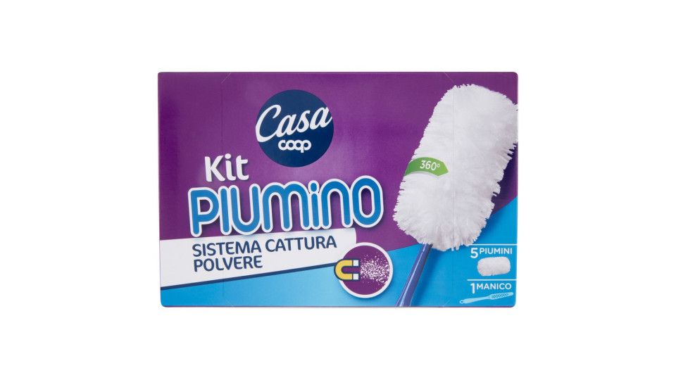 Kit Piumino Sistema Cattura Polvere 5 Piumini - 1 Manico