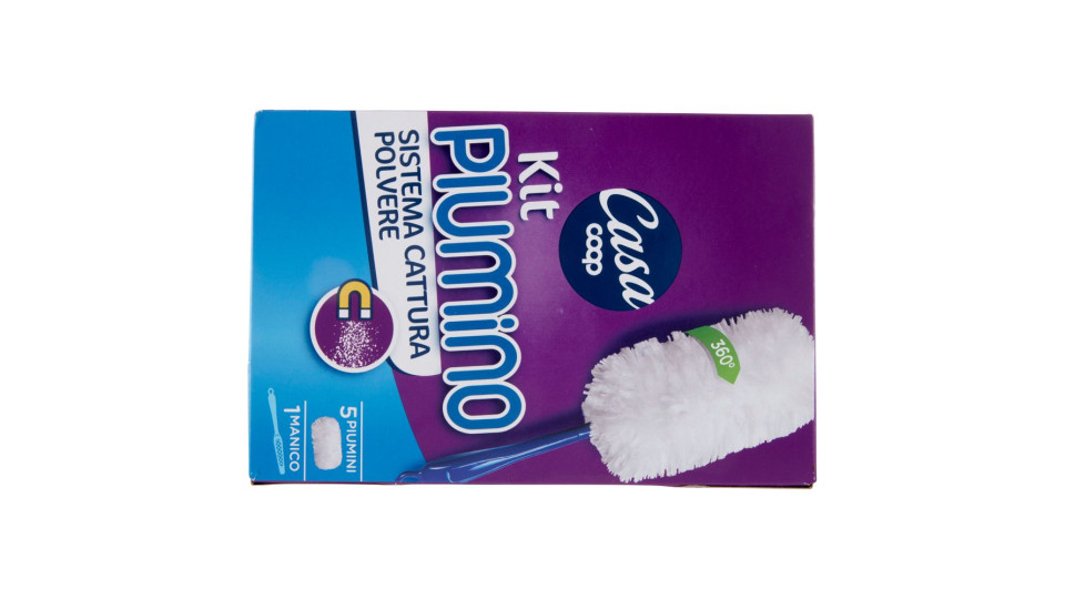 Kit Piumino Sistema Cattura Polvere 5 Piumini - 1 Manico