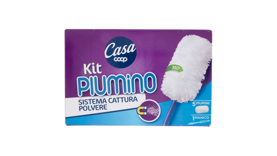 Kit Piumino Sistema Cattura Polvere 5 Piumini - 1 Manico