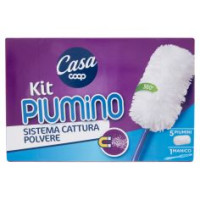 Kit Piumino Sistema Cattura Polvere 5 Piumini - 1 Manico