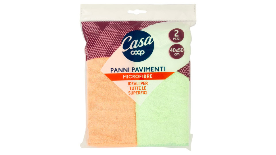 Panni Pavimenti Microfibre 40x50 Cm 2 Pz