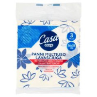 Panni Multiuso Lavasciuga In Tessuto Non Tessuto Con Antibatterico* 26x38 Cm 3 Pz