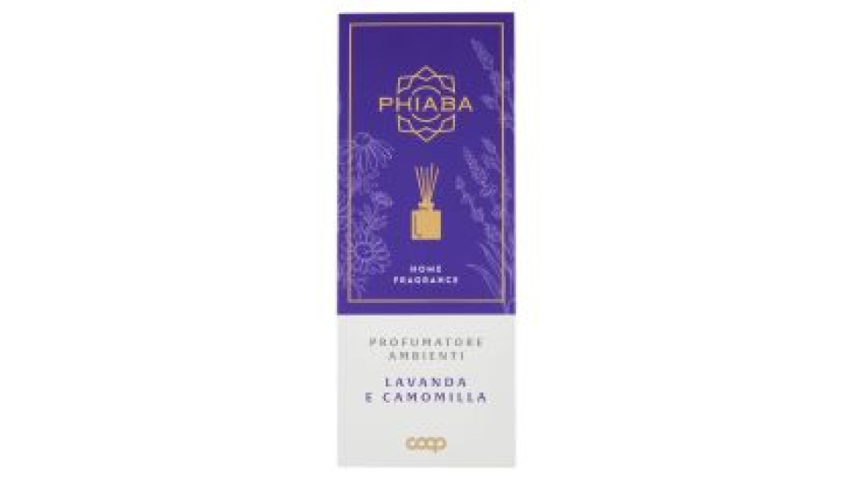 Profumatore Ambienti Con 5 Bastoncini Lavanda E Camomilla Home Fragrance 200 Ml