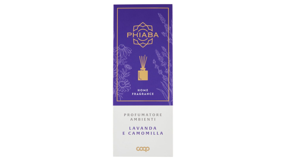 Profumatore Ambienti Con 5 Bastoncini Lavanda E Camomilla Home Fragrance 200 Ml