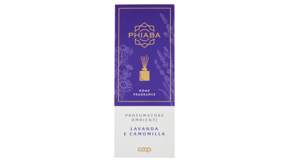 Profumatore Ambienti Con 5 Bastoncini Lavanda E Camomilla Home Fragrance 200 Ml