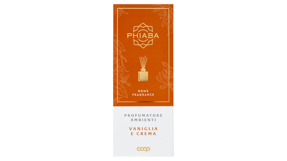 Profumatore Ambienti Con 5 Bastoncini Vaniglia E Crema Home Fragrance 200 Ml