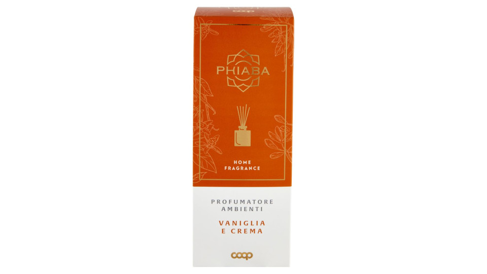 Profumatore Ambienti Con 5 Bastoncini Vaniglia E Crema Home Fragrance 200 Ml