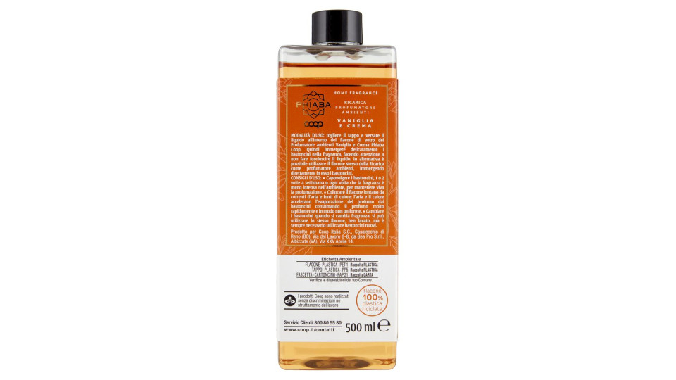 Ricarica Profumatore Ambienti Vaniglia E Crema Home Fragrance 500 Ml