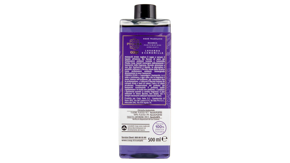 Ricarica Profumatore Ambienti Lavanda E Camomilla Home Fragrance 500 Ml
