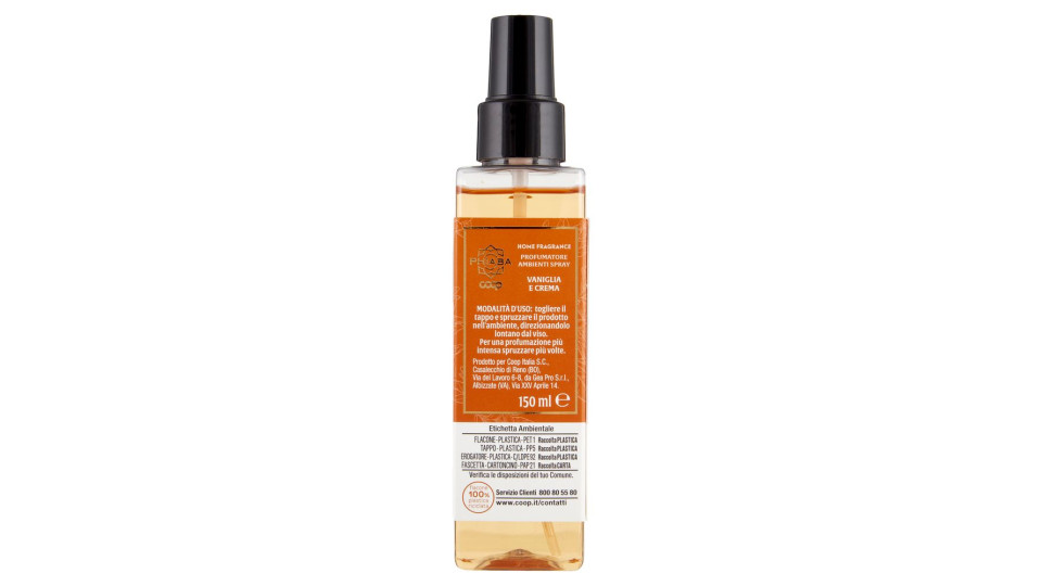 Profumatore Ambienti Spray Vaniglia E Crema Home Fragrance 150 Ml