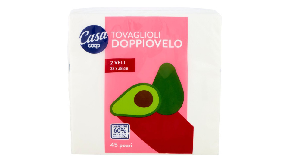 Tovaglioli Doppiovelo 2 Veli 38x38 Cm 45 Pz