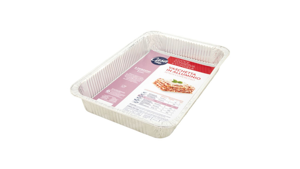 Vaschetta In Alluminio Senza Coperchio 6 Porzioni 2 Pz