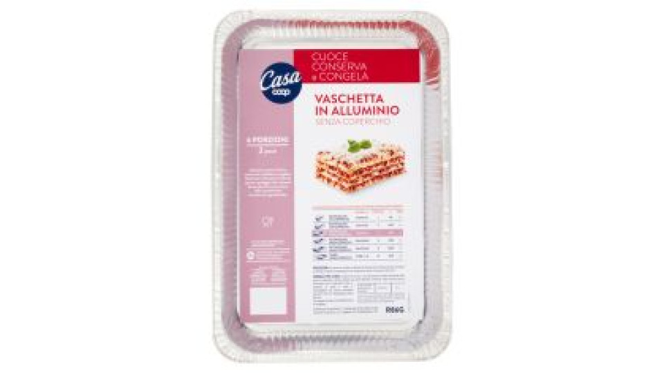 Vaschetta In Alluminio Senza Coperchio 6 Porzioni 2 Pz