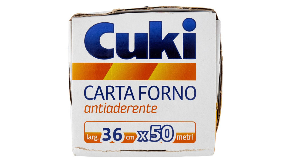 Cuki Carta Forno Andiaderente Su Entrambi I Lati Con Taglierina Larg. 36 Cm X 50 Metri