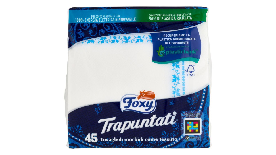 Foxy Trapuntati Tovaglioli Morbidi Come Tessuto 45 Pz
